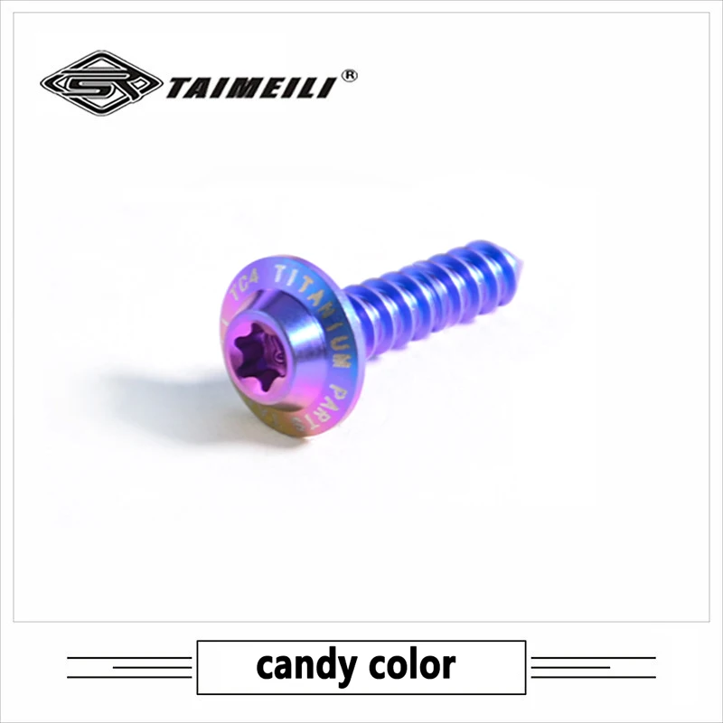 Титановый болт TAIMEILI серии T2, Самонарезающий винт для мотоцикла M4/M5M6x12/15/20/25/30/35 мм