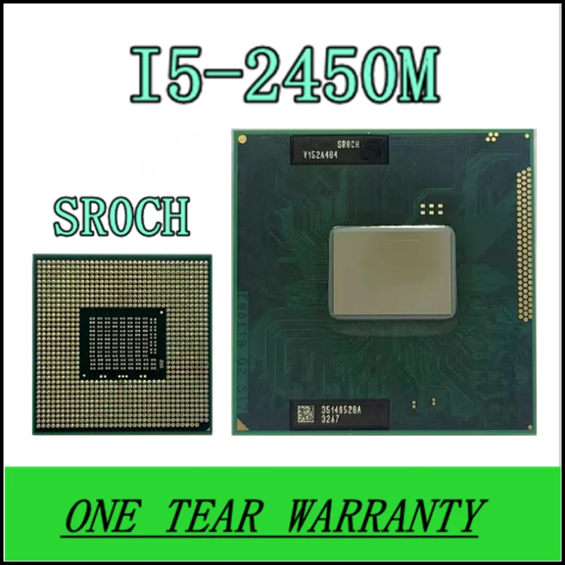 i5-2450M i5 2450M SR0CH 2.5 GHz Dual-Core Quad-Thread CPU Processor 3M 35W Socket G2 / rPGA988B