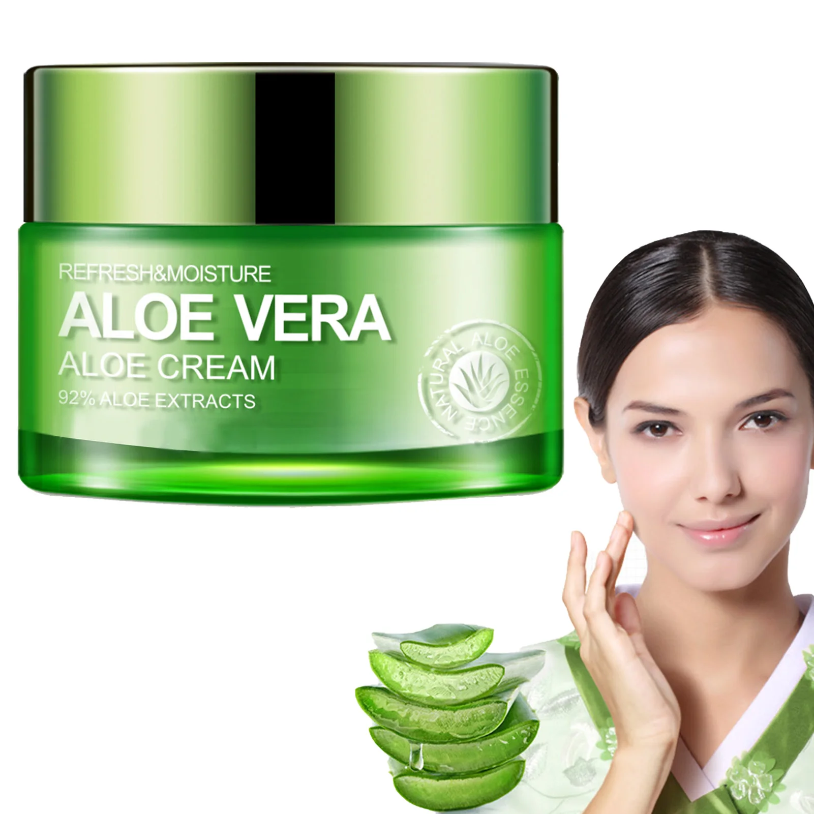

Organic Aloe Vera Gel Moisturizing Cream For Face Hair & Body Soothing And Hydrating Sunburn And Scar Repair Care For Face Body