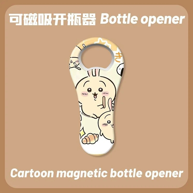 Фото Открывалка для бутылок Chiikawa Hachiware Usagi Kawaii в стиле аниме, магнит на холодильник, модный изысканный инструмент №2