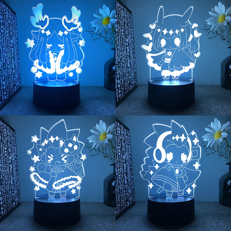 Sky Children of the Light 3d Led Lamp For Bedroom Manga Night Lights Anime Action Figure Room Decor Cute  Gift Luces