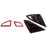 1 set rear window triangular window blinds protection cover 2 pcs dashboard air vent wind outlet cover trim sticker