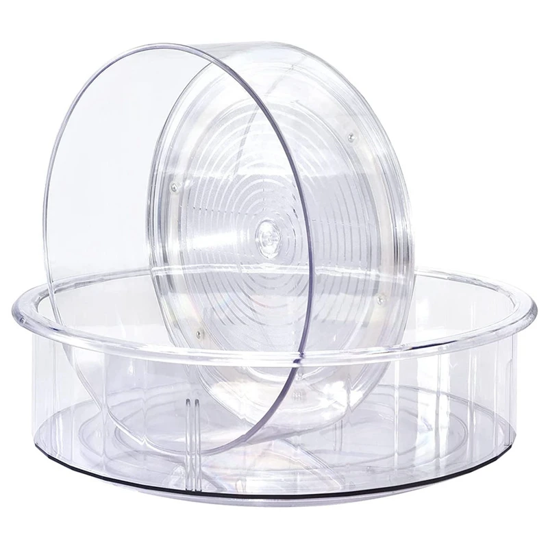

Multifunctional Kitchen Rotating Disc Storage Large Capacity Transparent Desktop 360 Degree Disc Condiment Storage Rack