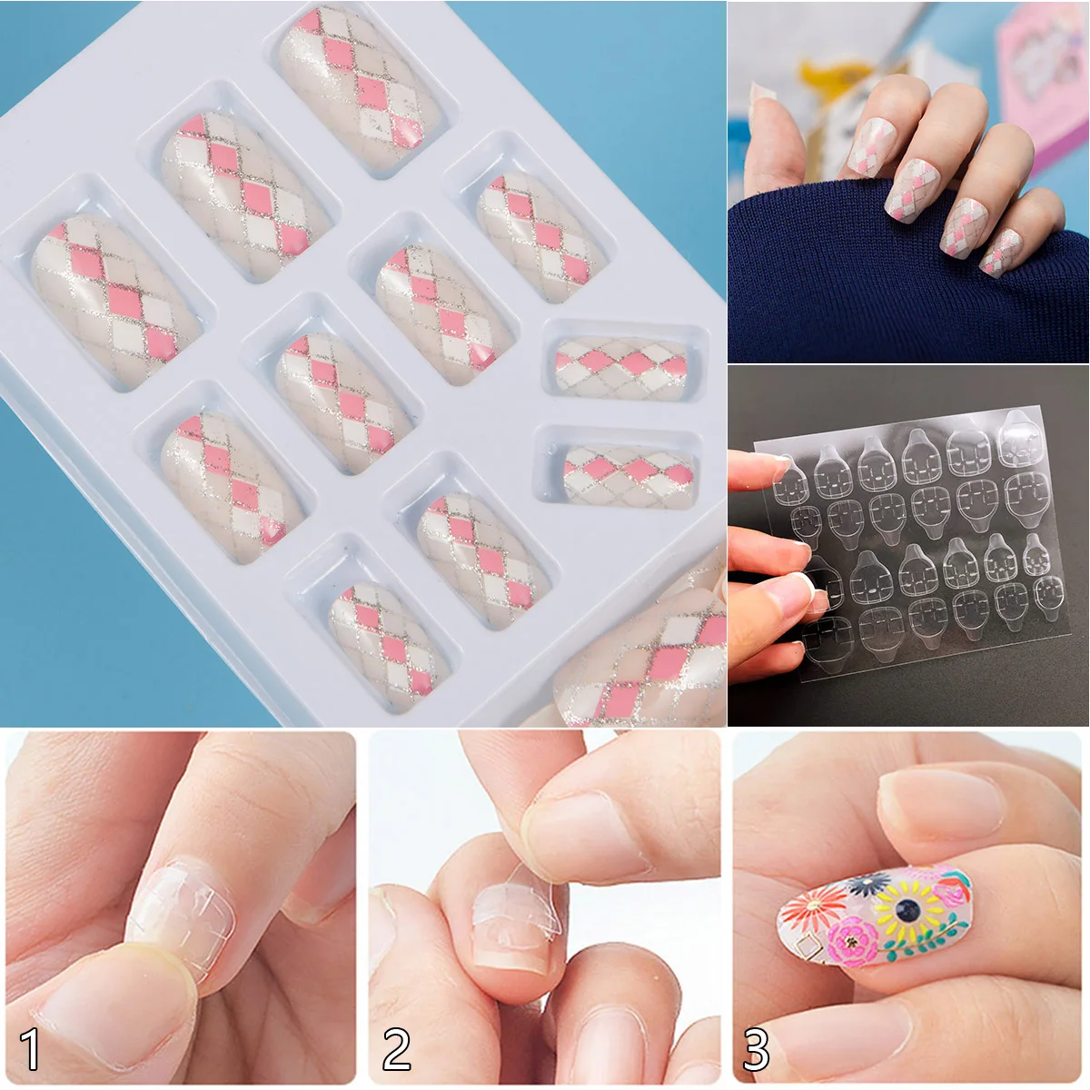 

(Купите 2 коробки или более, чтобы сэкономить на доставке) 24 шт./коробка нажимайте накладные ногти дизайн ногтей Наклейка в комплекте