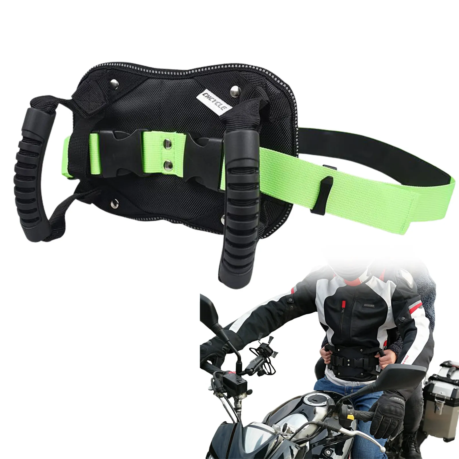 

Motorcycle Passenger Safety Belt Sturdy Motorcycle Grab Handles Beach Snowmobile Handrail Motorcycle Harness For Kids With