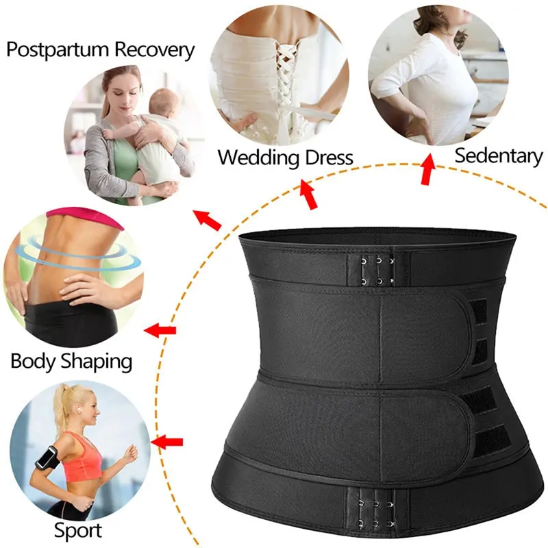 

Sauna Sweat Belt Female Flat Belly Fat Burning Belt Girdle Sweat To Lose Weight Women Postpartum Waist Trainer Slimming Sheath