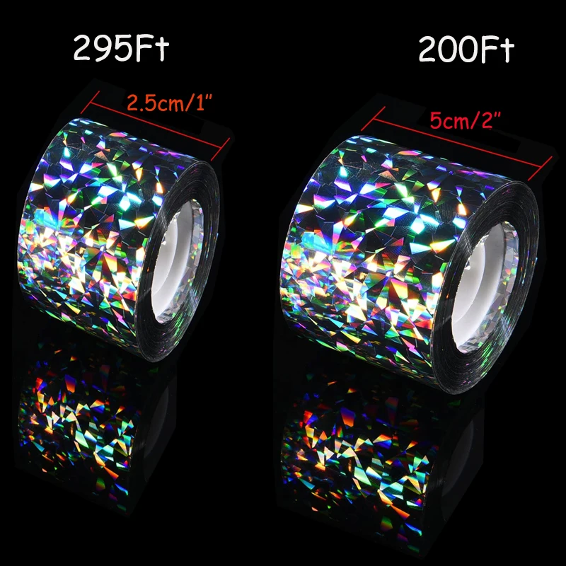 

2.5cm/5cm Garden Bird Repellent Tape Reflective Double-Sided Garden Bird Scare Pest Control Supplies Scarer Repeller Flash Tape