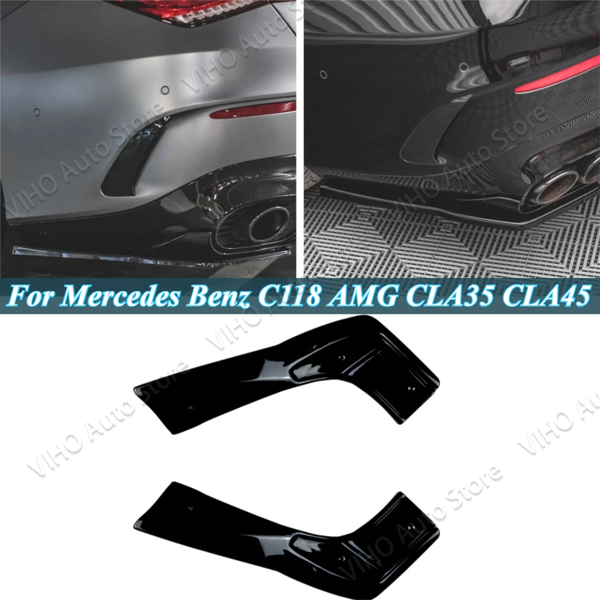 

Для Mercedes Benz C118 AMG CLA35 CLA45 CLA45S AMG автомобильный задний бампер, диффузор, боковые разветвители, защита губ, спойлер, комплекты кузова