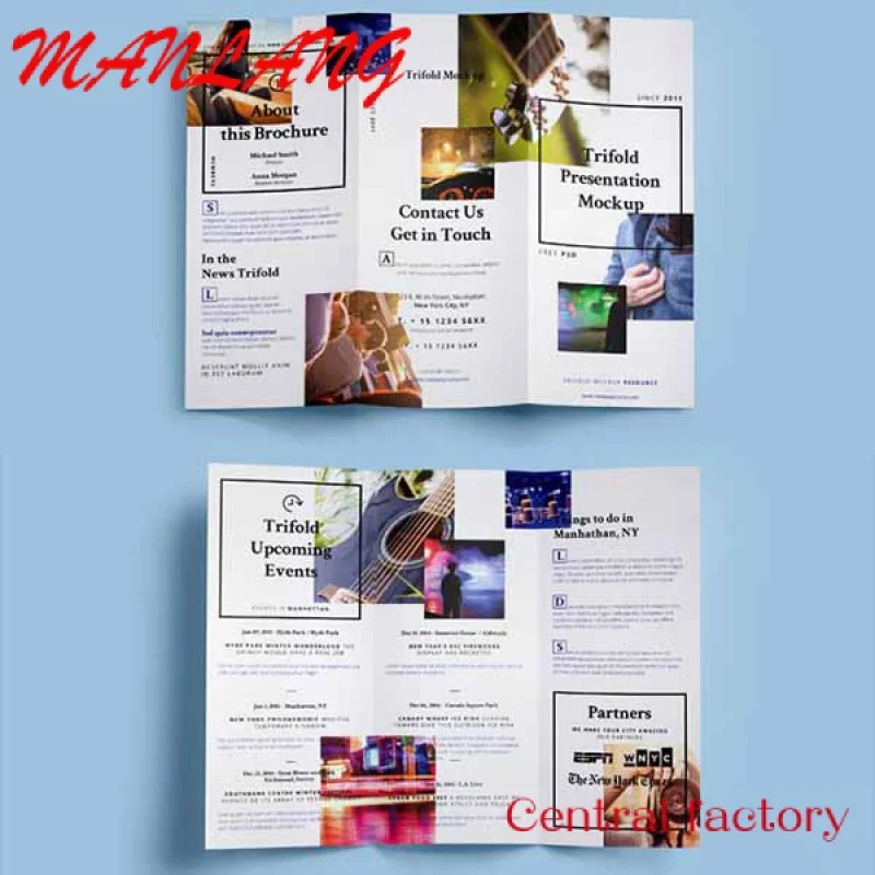 Недорогой цветной дизайн брошюры печать Складная брошюра бумажные флаеры с