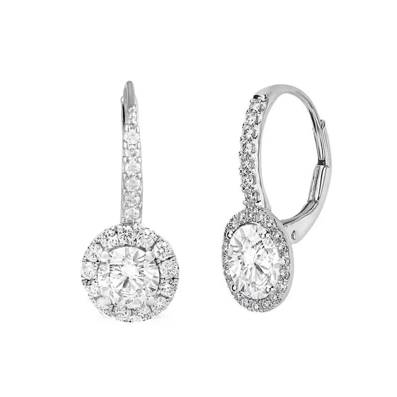 

925 Sterling Silver Light-Weight Jewelry Cubic Zirconia Drop Earrings for Women and Teen Girls 25MM