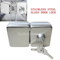 1pcs stainless steel commercial glass door anti theft security lock frameless push sliding gate lock 10mm 12mm w 3 keys gf886