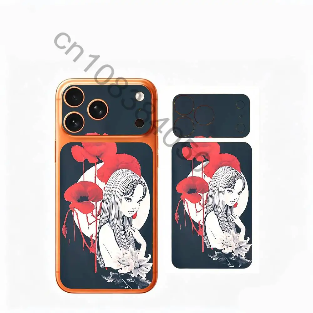 Фото T-Tomie j-junji ito для iPhone 17pro или 17proMax: полноцветная защитная наклейка-пленка на заднюю панель корпуса №2