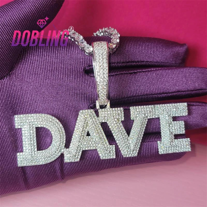 

Ожерелье с именем на заказ с маленькой багеткой, Мерцающая буква, iранг, сверкающая Подвеска из циркония, подарок, хип-хоп