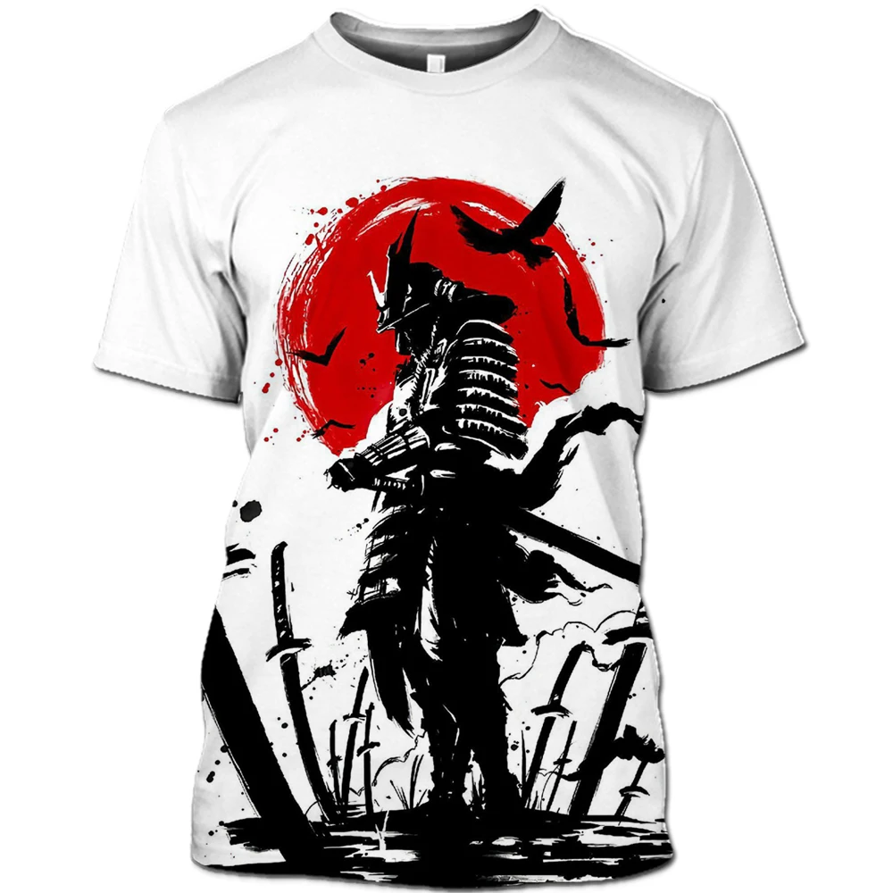 Топ Mamba футболка с японским Самураем мужские футболки 3D-принтом манга череп маска
