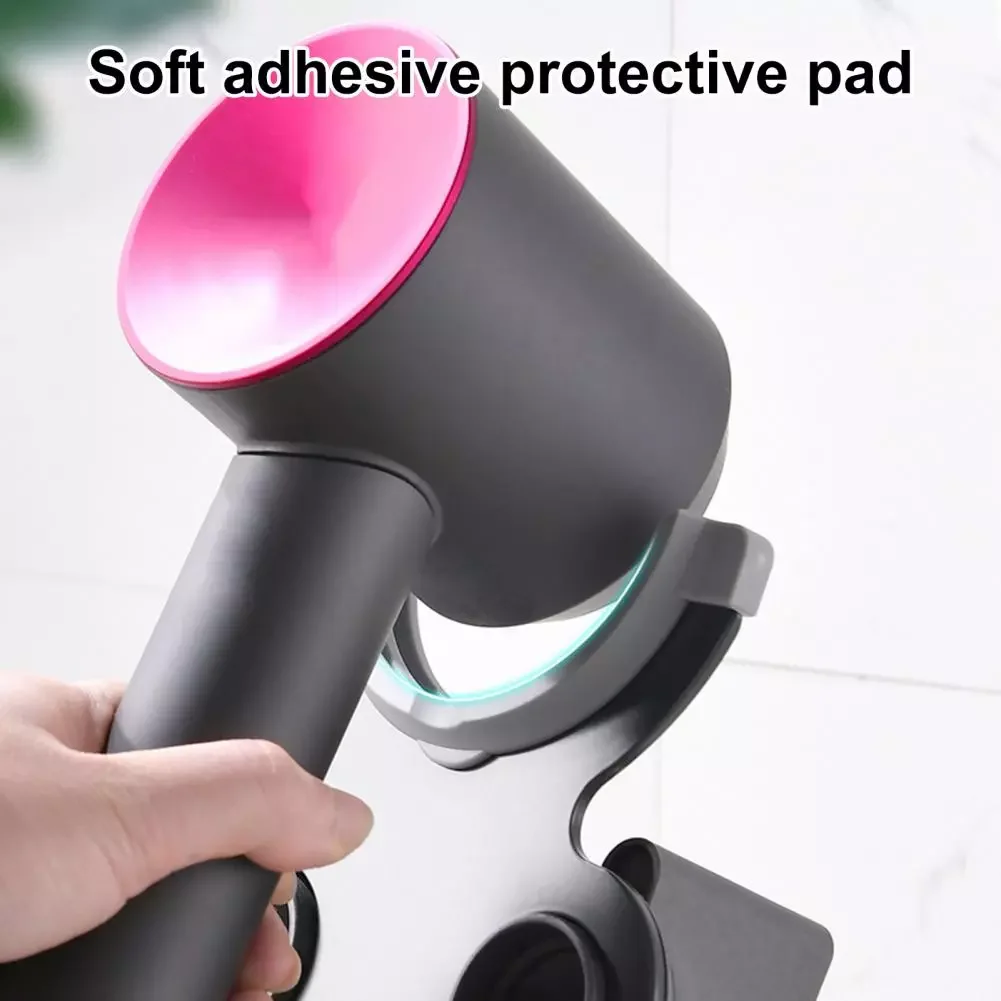 

Hair Dryer Organizer Useful Anti-scratch Large Base Home Dorm Hotel Hair Organizer Dryer Rack