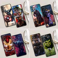 marvel super heroes avengers phone case for samsung galaxy a72 a52 a53 a71 a91 a51 a42 a41 note 20 ultra 8 9 10 plus cases cover