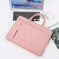 laptop bag 13 3 14 15 6 inch notebook case sleeve for macbook air pro computer women men handbag waterproof pu leather briefcase