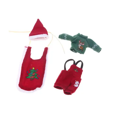 Рождественская одежда для кукол BJD 1/12