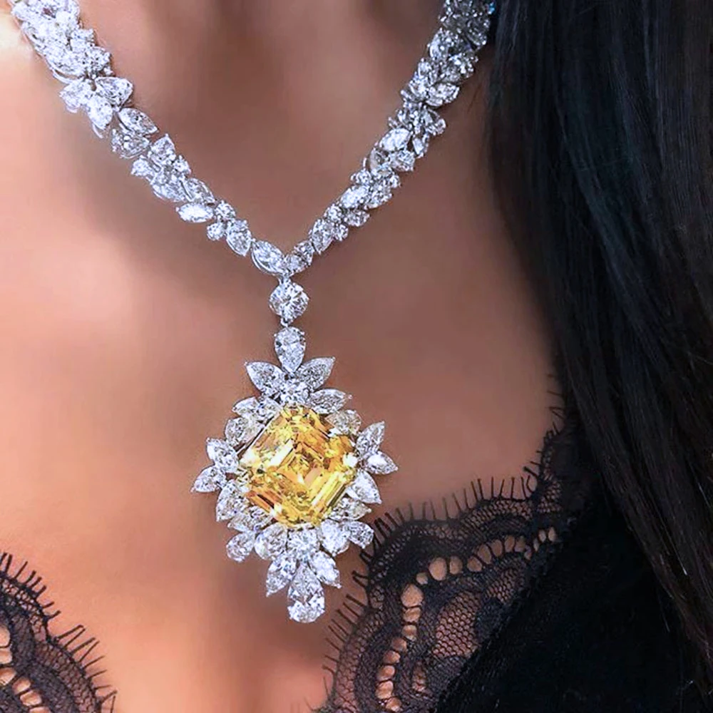 GODKI Luxury Romantic CZ Crystal Pendant Necklace Set for Women Girl Bridal Wedding Full Shiny CZ 2022 Trendy Super Gift