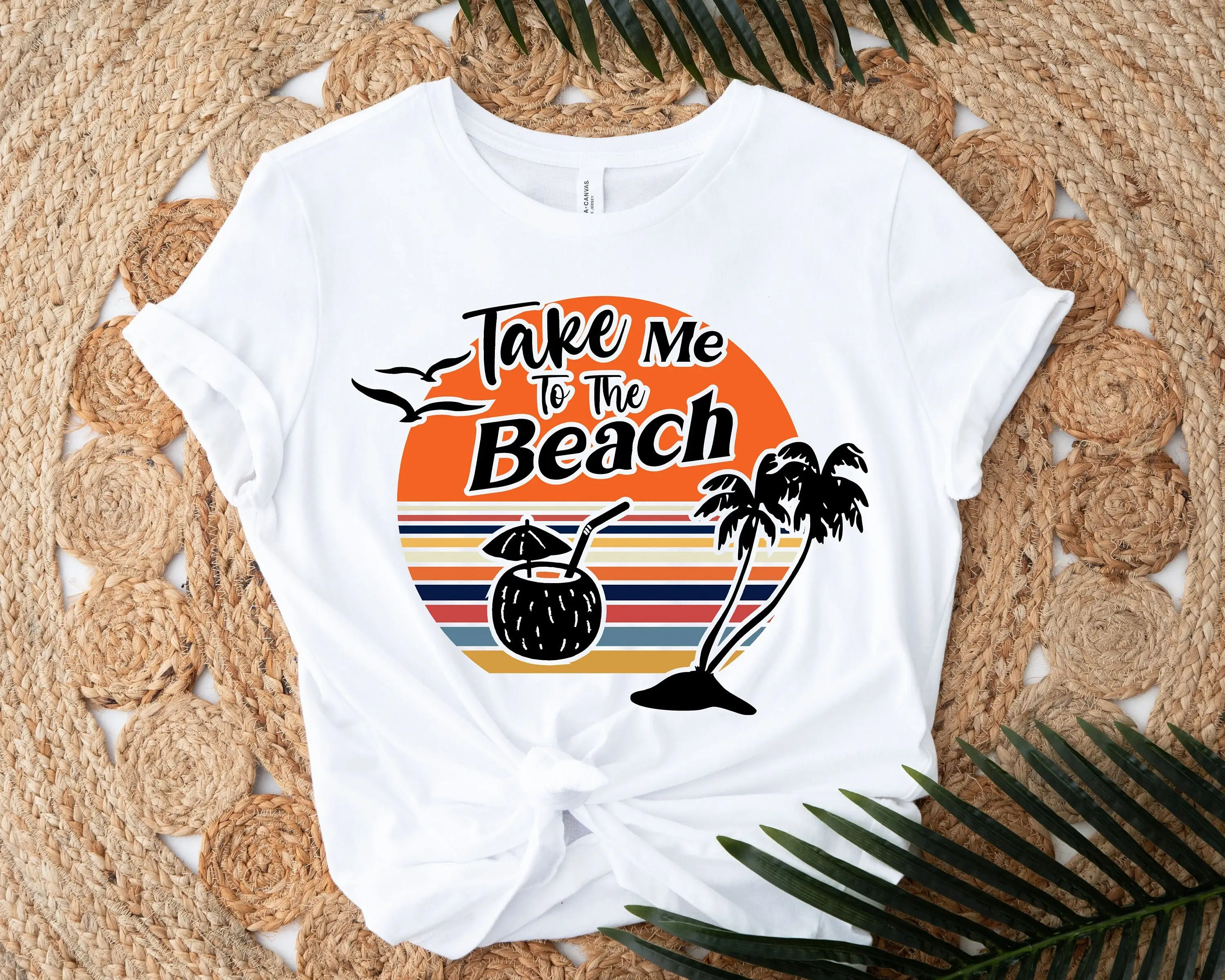 Футболка для пляжной поездки отпуск влюбленных S Take Me Down To The Summer