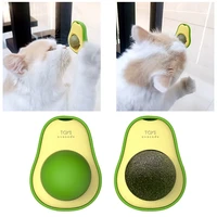 avocado catnip ball cat toys fruit edible licking balls snack healthy rotatable toys kitten playing teeth toy cat supplies