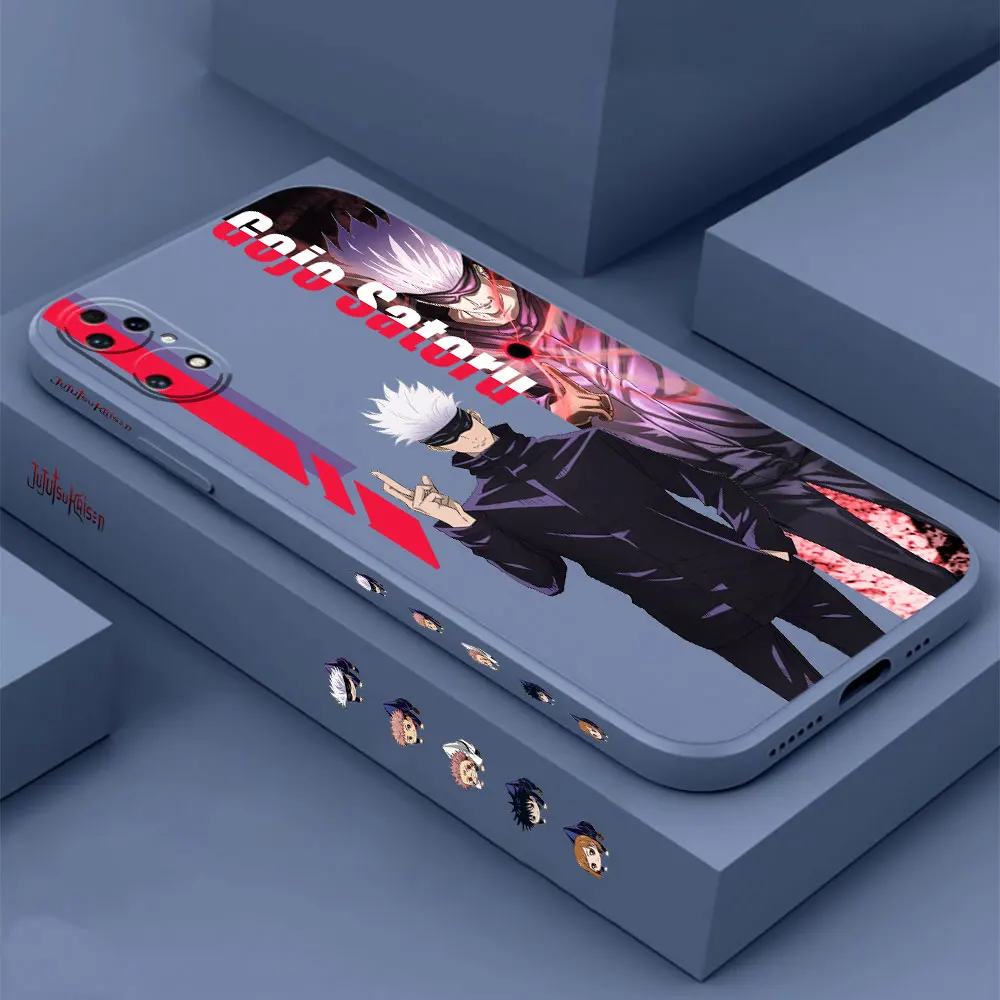 Jujutsu Kaisen Gojo Satoru Phone Case For Huawei P60 P50 P40 P30 P20 Mate 50 40 30 20 20X 10 Colour Liquid Silicone Cover Funda