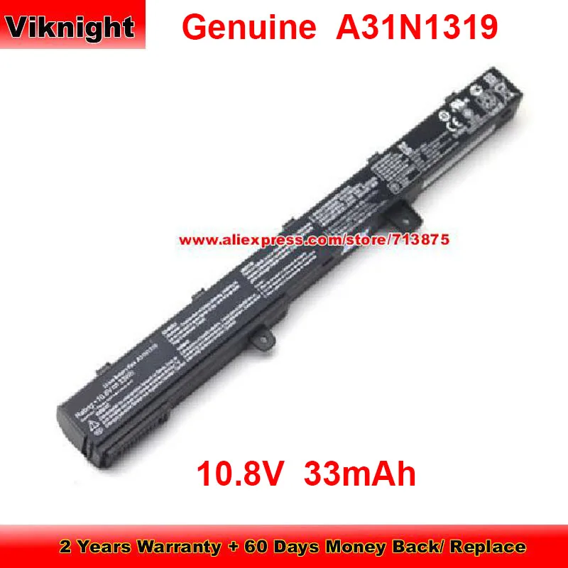 Оригинальный аккумулятор A31N1319 для Asus D550MA F551M F551MAV N2815 R512m X451C X451CA X551CA X551MAV X551MA X551CA-SX024H 10,8 в 33 мАч Оригинальный аккумулятор A31N1319 для Asus D550MA F551M F551MAV N2815 R512m X451C X451CA X551CA X551MAV X551MA X551CA-SX024H 10,8 в 33 мАч