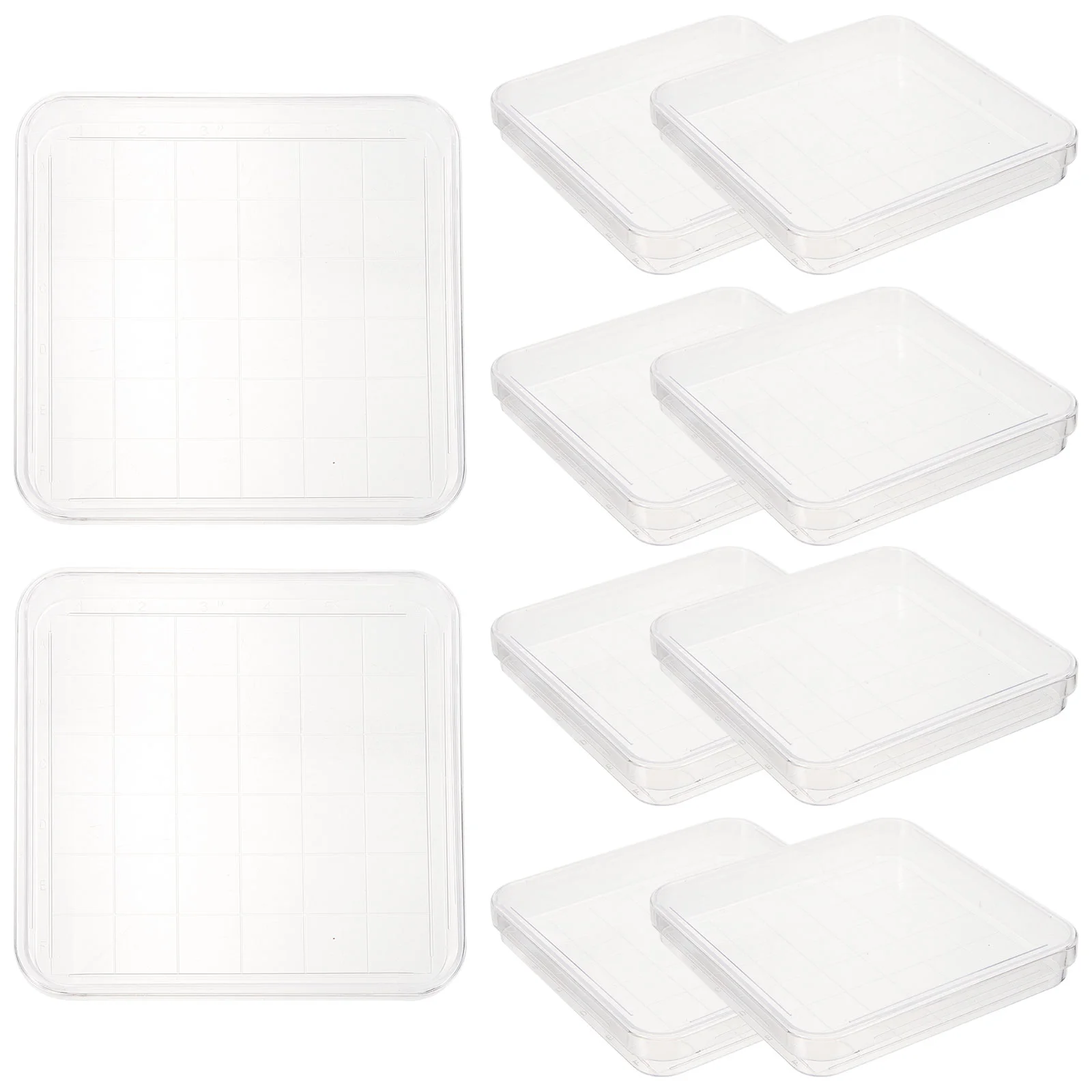 

10 Pcs Crystallization Dish Square Petri Plastic Plants Tissue Culture Plate Dishes