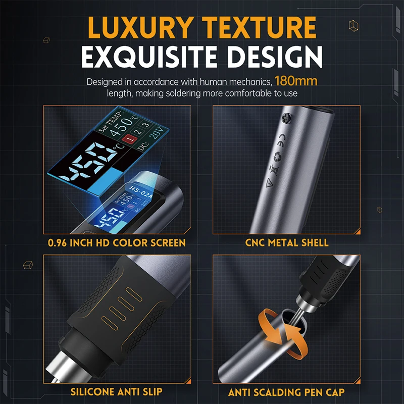 Портативный комплект паяльника FNIRSI HS-02 100 Вт