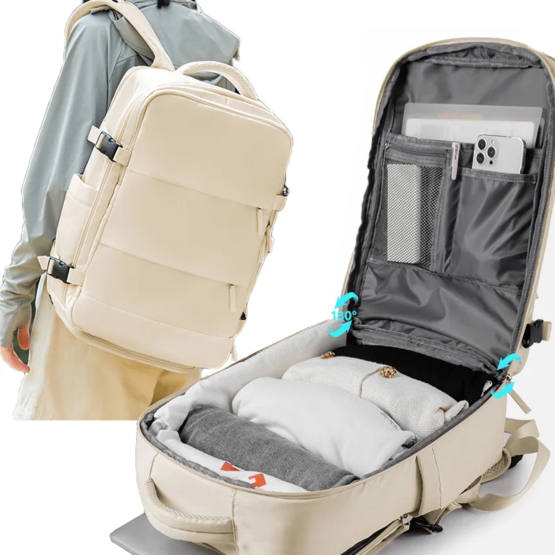 Rucksack Carry On Pack Shoes Pocket Xa386c