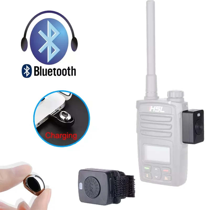 Talkie Mini Bluetooth Headset Tiny Earphone Handheld Small Wireless BT Headphone For Baofeng UV5R 888S Kenwood Motorola
