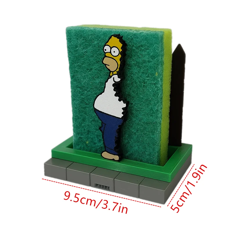 Фото Держатель губки Homer Simpson, забавные кухонные аксессуары для хранения №3