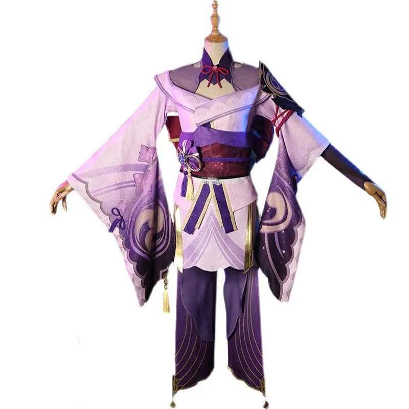 

ROLECOS Game Genshin Impact Raiden Shogun Cosplay Costume Baal Raiden Shogun Cosplay Costume Sexy Women Uniform Dress Full Set