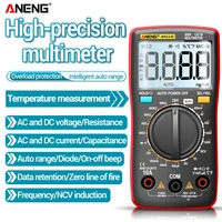 aneng an113ce digital professional multimeter 4000 counts eletric auto acdc voltage tester current ohm ammeter detector tool