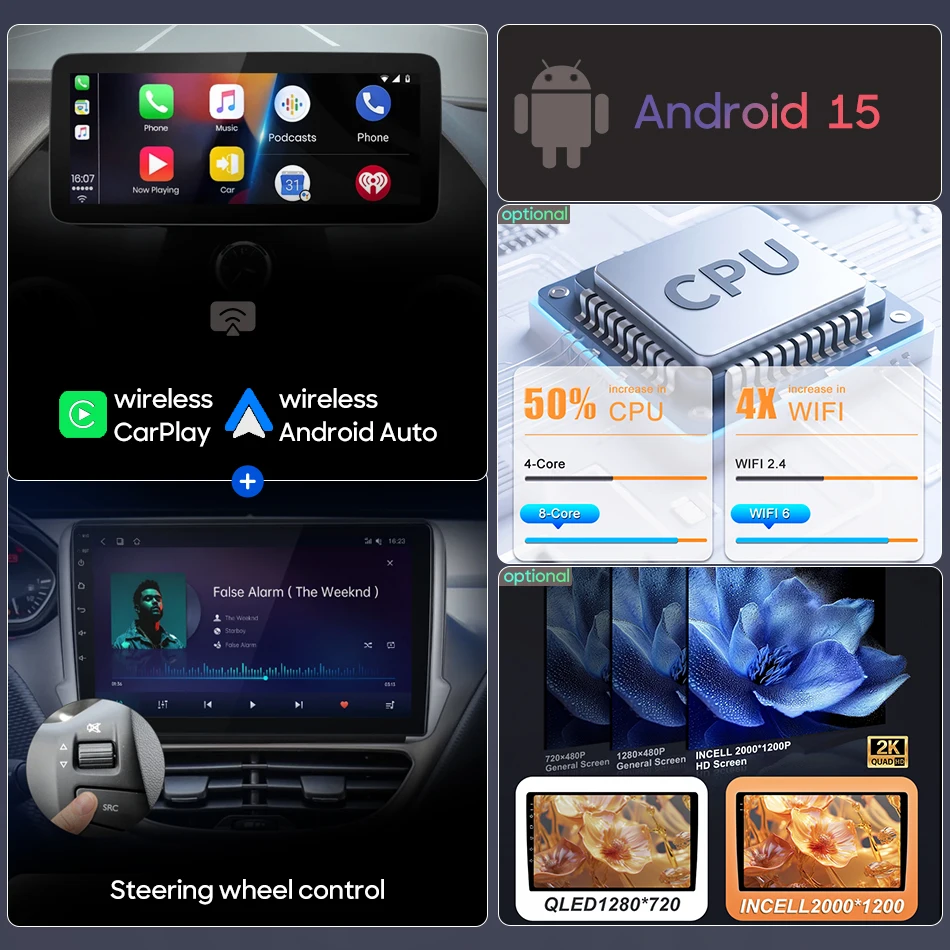 Фото Android для KIA K7 cadenza 2011-2012 Автомобильный мультимедийный плеер Carplay Авто головное устройство Радио Видео Стереонавигация GPS 2din DSP №2