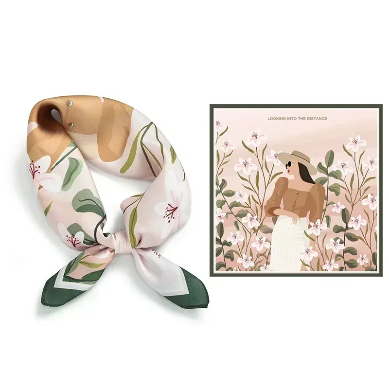 Летние шелковые шарфы