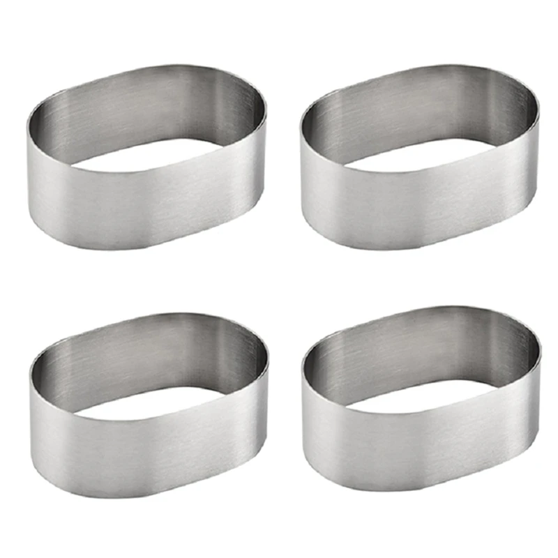 

Stainless Steel Oval Cake Mold DIY Baking Cake Mold Mousse Ring Biscuit Mold Baking Tools