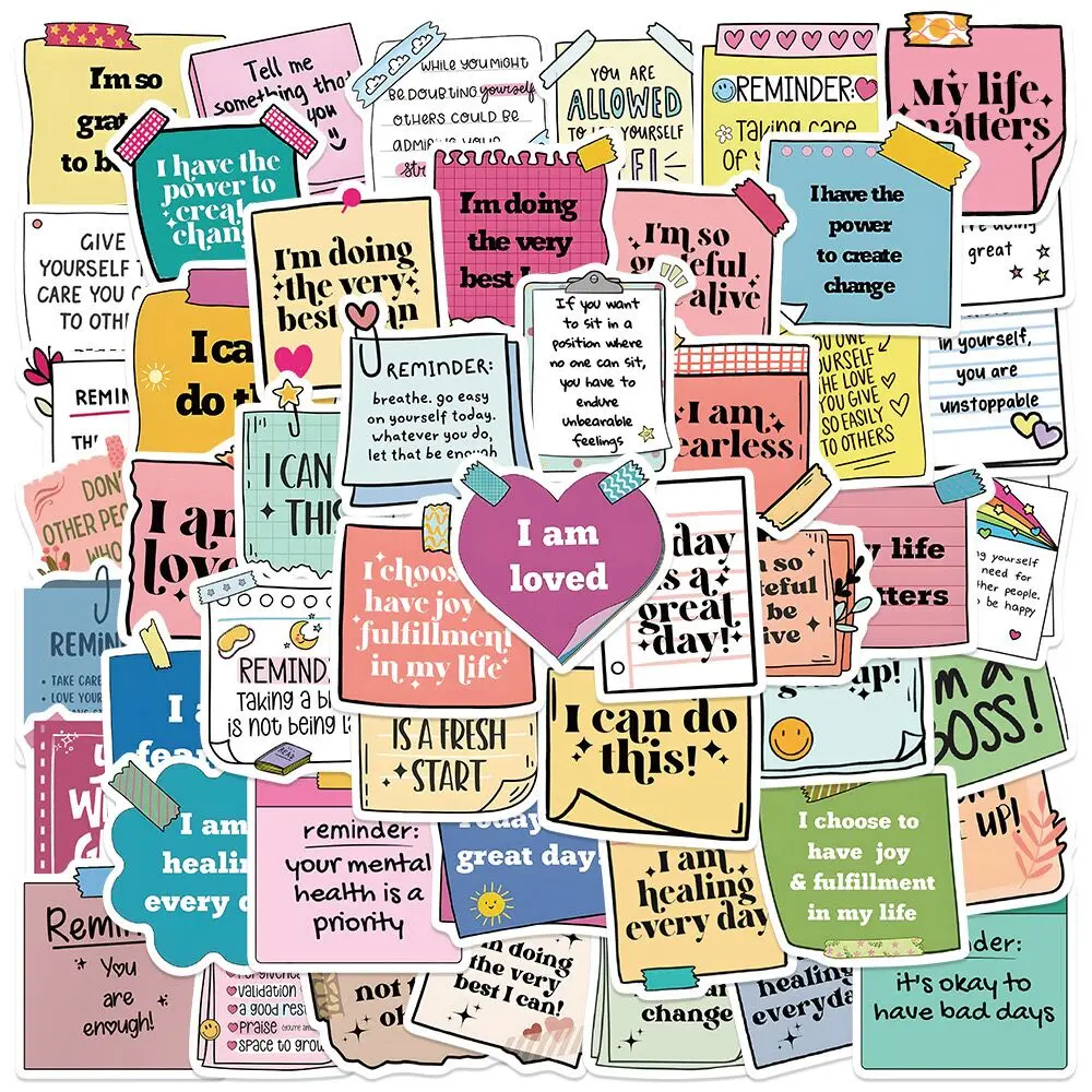 Стикеры с вдохновляющими позитивными цифрами 10/50 шт.