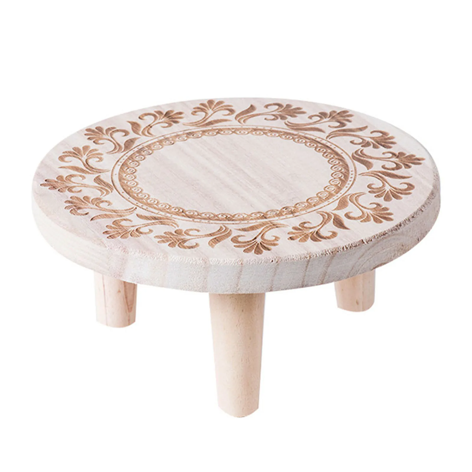 

Wooden Plant Holder Stool Multifunctional Small Round Table For Potted Plant Fish Tank Indoor Plant Pot Display Stand Home Decor