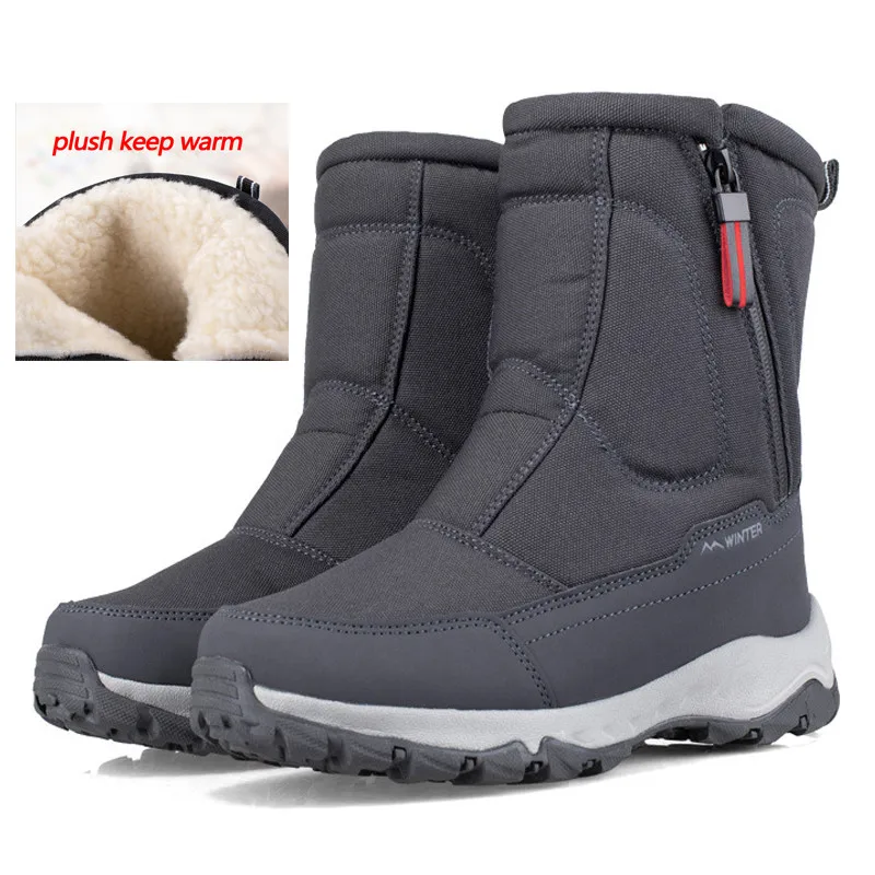 

Men Boots 2023 Winter Shoes For Men Warm Snow Boots Mid-calf Men Warm Shoes Thick Plush Winter Boots For Men Women Cotton Shoes
