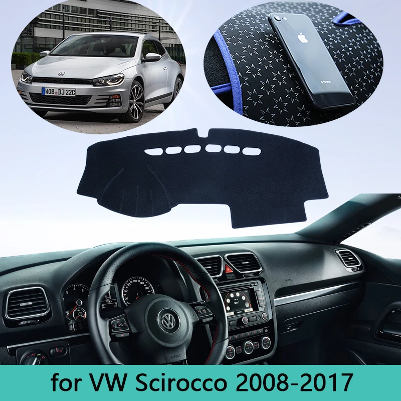 

Dash Mat Dashboard Cover Dashmat Fit For VW Volkswagen Scirocco 2008~2017 car Styling Anti-sun Protect Carpet Car Pad 2009 2010