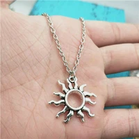 stainless steel necklace plated ethnic sun totem pendant necklace charm ladies birthday party fashion jewelry