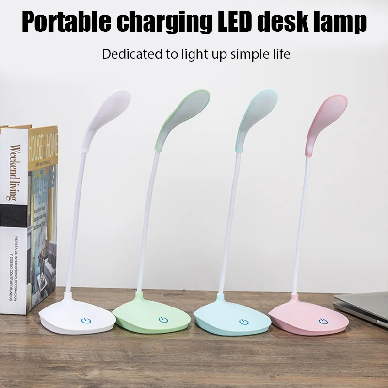 

LED Table Lamp USB Rechargeable Dimmable Desk Reading Light Foldable Rotatable Touch Switch Study Work Bedroom Table Lamps