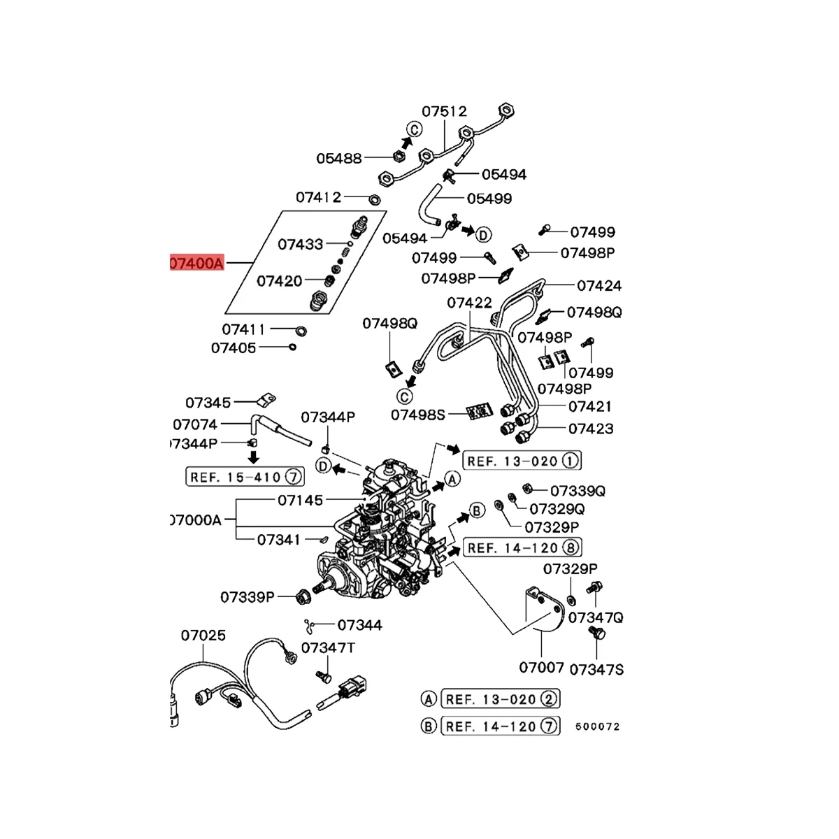 Форсунка инжектора необработанного масла MD103301 DN0PDN112 для Mitsubishi L200 L300 86-13 Pajero 82-04 4D56