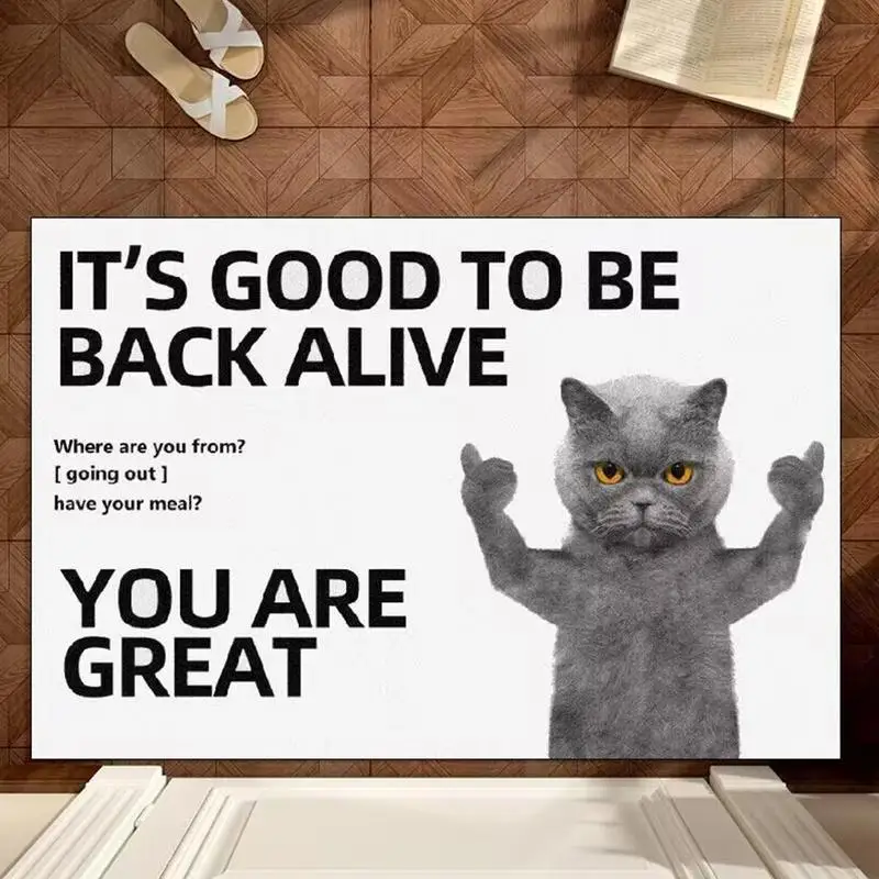 na zewnątrz dywanik przednie drzwi kot list drukuj do wejściowych mata powitalna kreatywna zewnętrzna