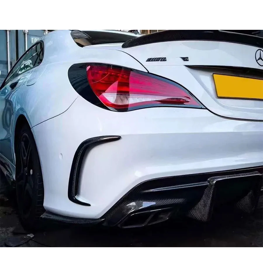 Для Mercedes Benz CLA Class W117 CLA45 CLA260 CLA200 Бампер из углеродного волокна, нож для ветра, противотуманная фара, вентиляционное отверстие, декоративная полоса, комплект кузова (art.: 3920cf293aab9) - 3920cf293aab9
