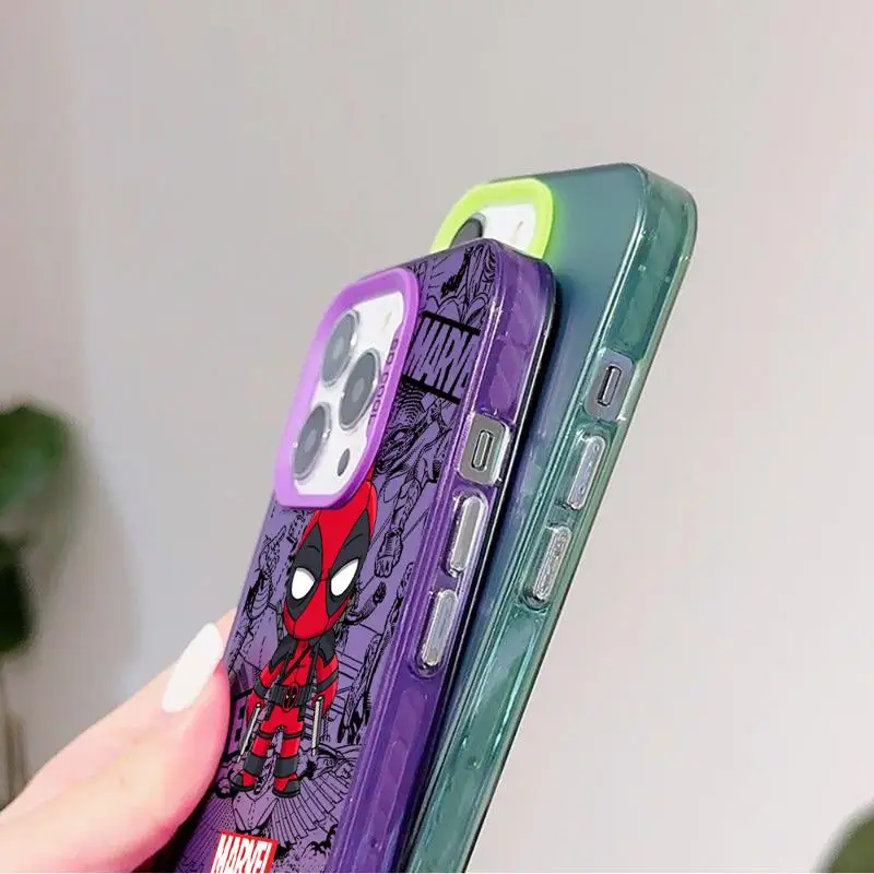 Cartoon Deadpool SpiderMan Case for Xiaomi Redmi A1 13C 9C 9T Note 7 8 9 9S 10 11 12 13 Pro K60 Ultra 4G 5G Matte Back Cover