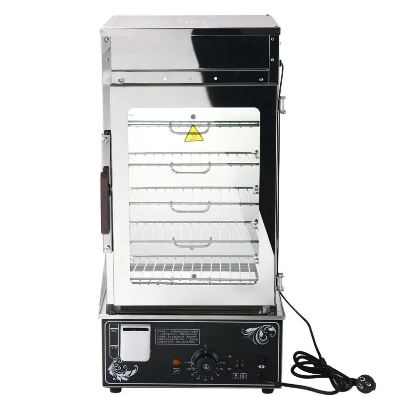 

Electric Steamer Commercial Breakfast Warming Cabinet 5-layer Steamer Stainless Steel Hot Dog Display Cabinet