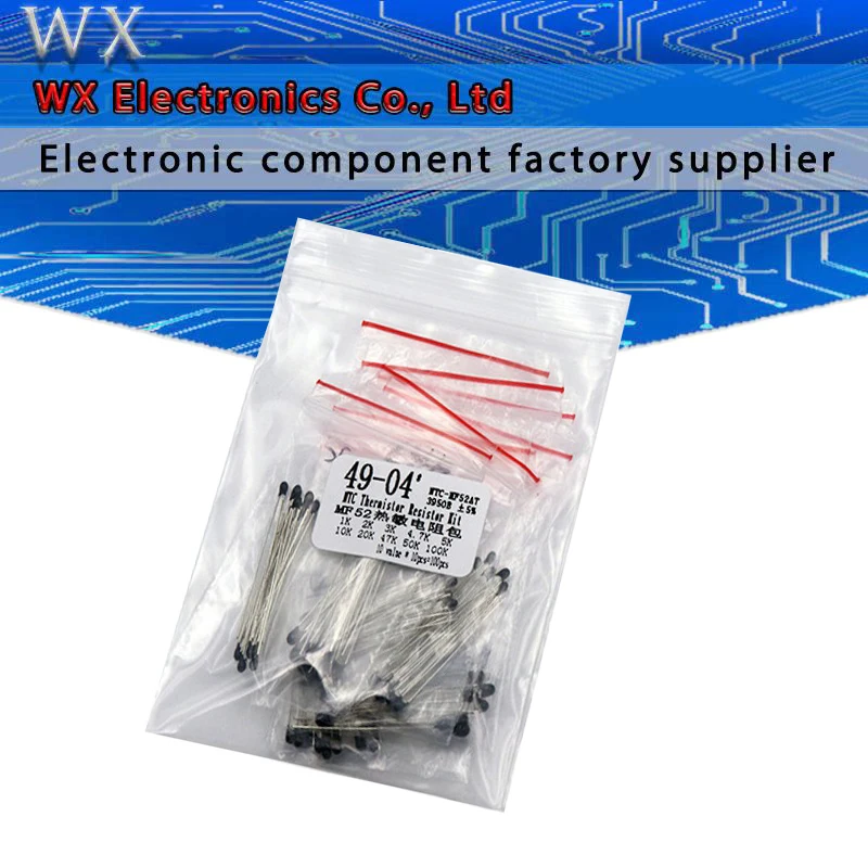 

Комплект резисторов термистора NTC 3950B, 100 шт. = 10 значений * 10 шт., фотоэлемент 1K 2K 3K 4,7 K 5K 10K 20K 47K 50K 100K +-5%