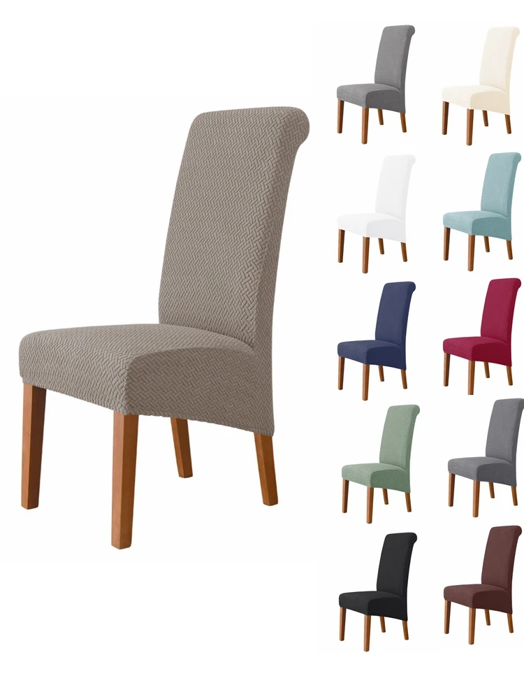 Cover Dining Room Adjustable Spandex Jacquard Chairs Covers Wedding Hotel Kitchen Seat Covers